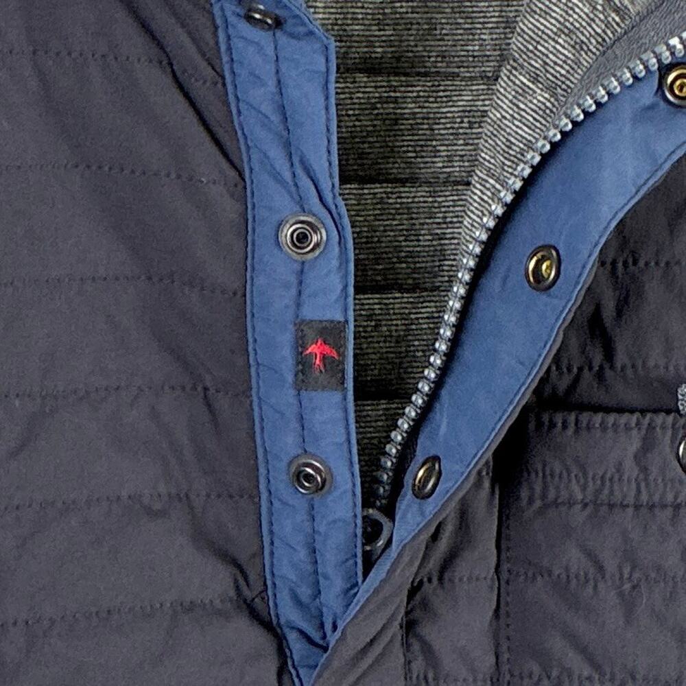 Relwen Jacket Men M Black Navy Windzip Popover Quilted Nylon Preppy Huckberry - Picture 8 of 12